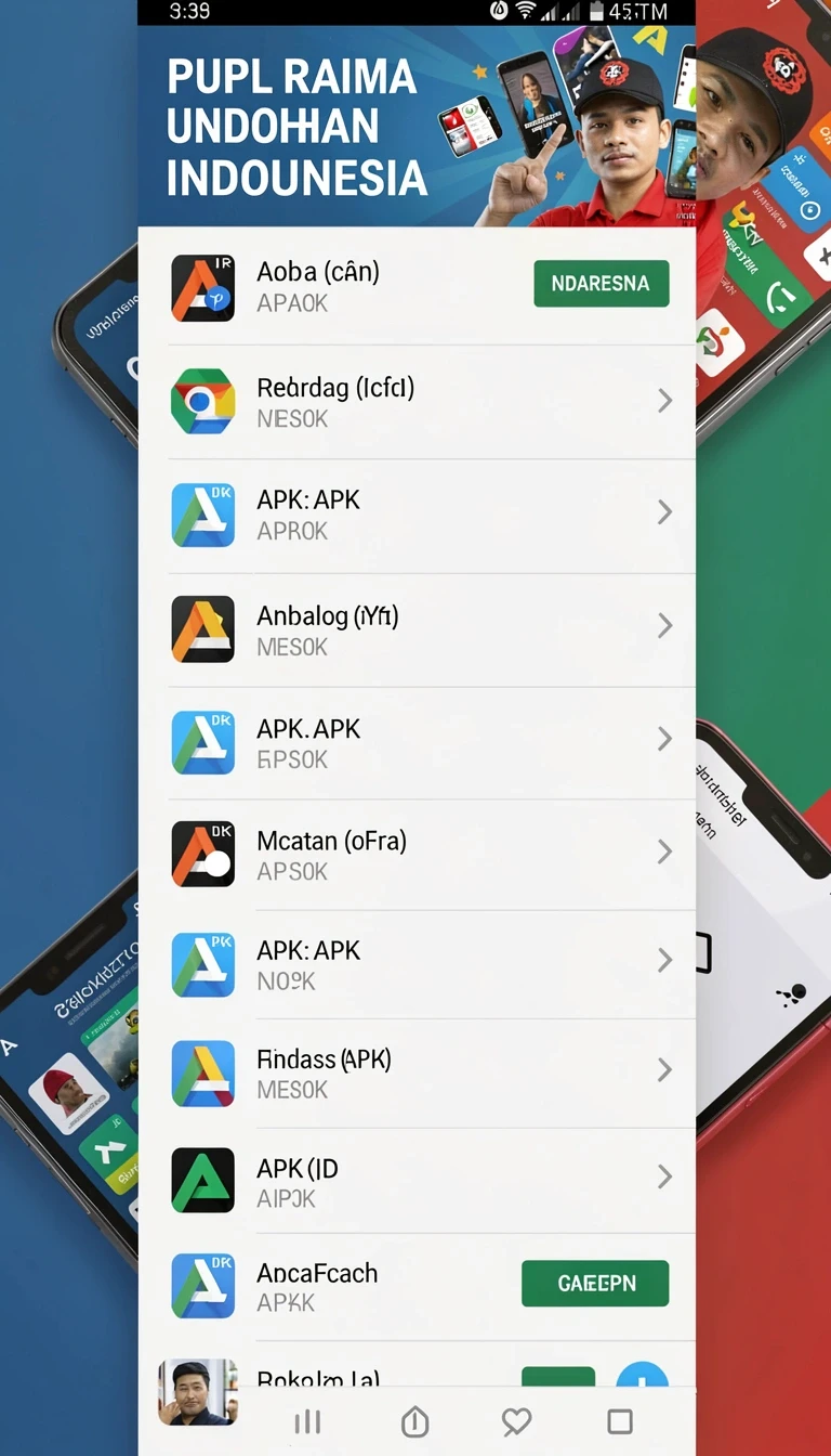 Cuplikan layar menu unduhan ris777 untuk perangkat Android